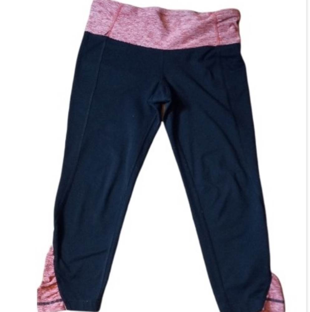 Girls Under Armour Leggings Black/Pink